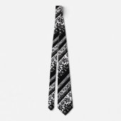 Zwart-witte floraal stropdas (Achterkant)