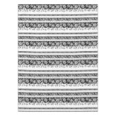 Zwart-witte floraal tafelkleed (Voorkant)