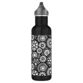 Zwart-witte floraal waterfles (Rechts)