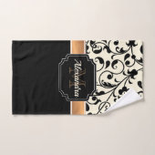 Zwart-witte Floral Bad Handdoek (Handdoek)