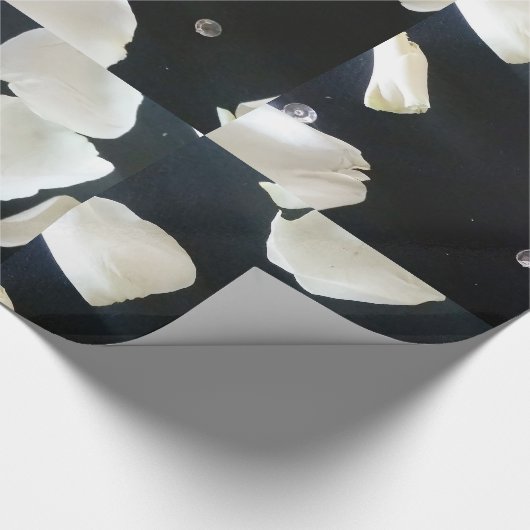 Zwart-witte Floral Cadeaupapier (Hoek)