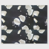 Zwart-witte Floral Cadeaupapier (Vlak)