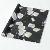 Zwart-witte Floral Cadeaupapier (Uitgerold)