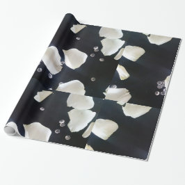 Zwart-witte Floral Cadeaupapier