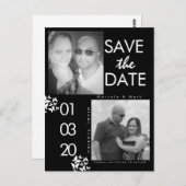 Zwart-witte foto bespaart de Data Butterfly Postca Briefkaart (Voorkant / Achterkant)