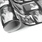 Zwart-witte foto Booth Collage Cadeaupapier (Rol Hoek)