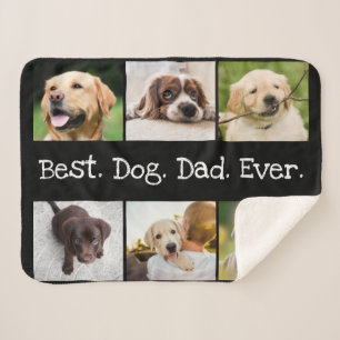 Zwart-witte foto Collage Beste hond ooit Sherpa Deken