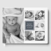 Zwart-witte foto Collage Christening of Baptisme Gastenboek (Voorkant)