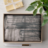 Zwart-witte foto Maple Cabin Tissuepapier (Geschenk)