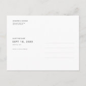 Zwart-witte foto Opslaan Datum Briefkaart (Achterkant)