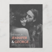 Zwart-witte foto Opslaan Datum Briefkaart (Voorkant)