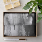 Zwart-witte foto van Barns in een grasveld Tissuepapier (Geschenk)