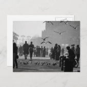 Zwart-witte Foto van de Promenade van Coney Island Briefkaart (Voorkant / Achterkant)