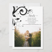 Zwart-witte foto van Festive op achterzijde Kaart (Achterkant)