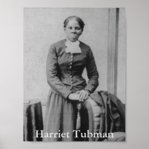 zwart-witte foto van Harriet Tubman Poster
