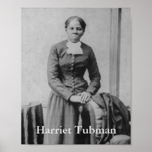 zwart-witte foto van Harriet Tubman Poster