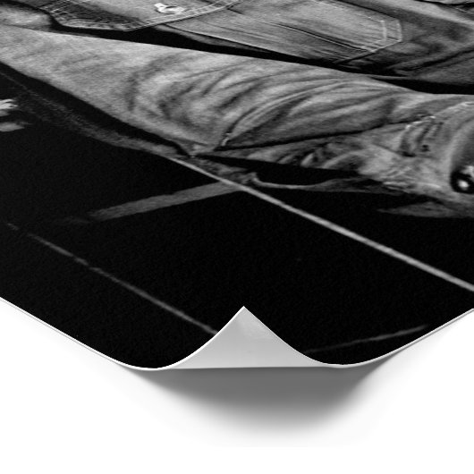  zwart-witte foto van Jesse Stahl Poster (Hoek)