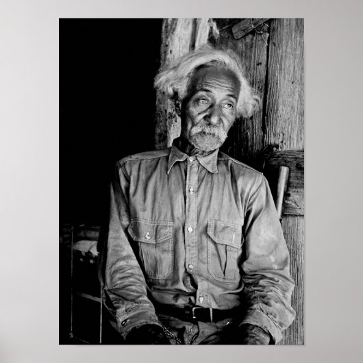  zwart-witte foto van Jesse Stahl Poster (Voorkant)