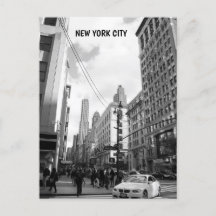 Zwart-witte foto van New York City gebouwen