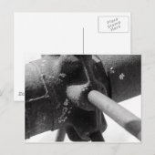 Zwart-witte foto van Rusty Machinery Briefkaart (Voorkant / Achterkant)