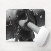 Zwart-witte foto van Rusty Machinery Muismat (Met muis)