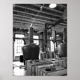 Zwart-witte fotodestillatie poster