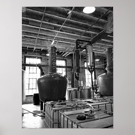 Zwart-witte fotodestillatie poster (Voorkant)