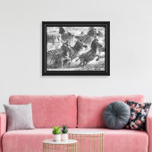 Zwart-witte fotografie Fine Art Zebra Canvas Afdruk (Insitu (Woonkamer))