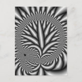 Zwart-witte fractal briefkaart (Voorkant)