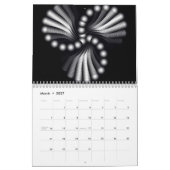 Zwart-witte fractale kalender (Mar 2027)