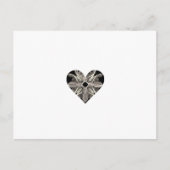 Zwart-witte fractale Kunstvorm Briefkaart (Voorkant)