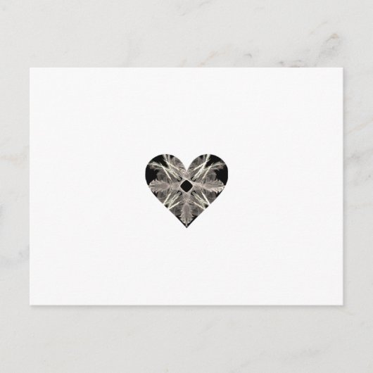 Zwart-witte fractale Kunstvorm Briefkaart (Voorkant)