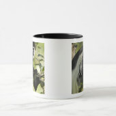 Zwart-witte franjeaap mok (Midden)