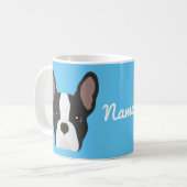 Zwart-witte Franse Bulldog Coffee Mug Koffiemok (Voorkant links)
