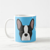 Zwart-witte Franse Bulldog Coffee Mug Koffiemok (Links)