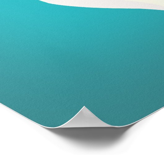 Zwart-witte Franse Bulldog op blauwe achtergrond Poster (Hoek)