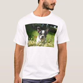 Zwart-witte Franse Bulldog Puppy T-shirt