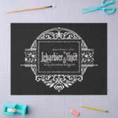 Zwart-witte Franse Typografiecirkel ontleding Tissuepapier (Craft)