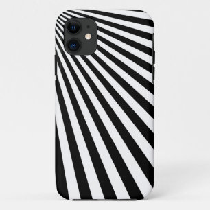 Zwart-witte Funky Stripes naadloos grafisch iPhone 11 Hoesje