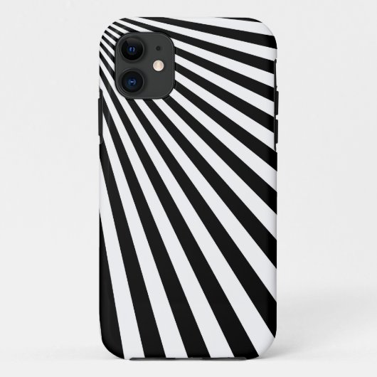 Zwart-witte Funky Stripes naadloos grafisch Case-Mate iPhone Case (Achterkant)