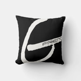 Zwart-witte G-vriend voor Vriendin Kussen