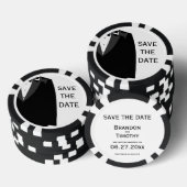 Zwart Witte Gay Bruiloft Save The Date Poker Chips (Opstapeling)