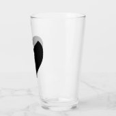 Zwart-witte gebroken hartkunst glas (Links)