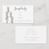 Zwart-witte gedichten visitekaartje (Voorkant / Achterkant)