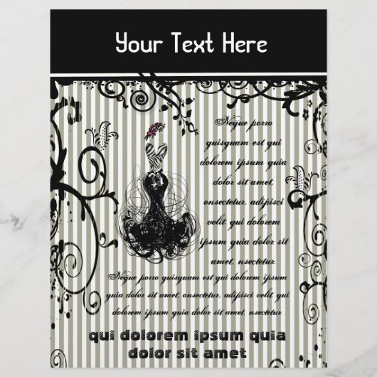 Zwart-witte gedraaide striped brochure (Voorkant)