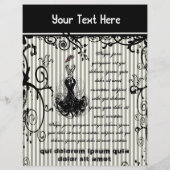 Zwart-witte gedraaide striped brochure (Achterkant)