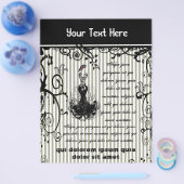 Zwart-witte gedraaide striped brochure (Enkel)