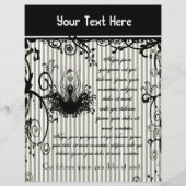 Zwart-witte gedraaide striped brochure (Achterkant)