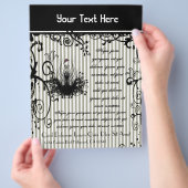 Zwart-witte gedraaide striped brochure (Hand)