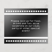 Zwart/witte gedrukte ster-ticketflyer flyer (Achterkant)